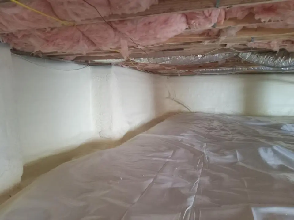 Crawl space encapsulation with closed-cell spray foam for Spray Foam Roofing Repair in Eaton Rapids